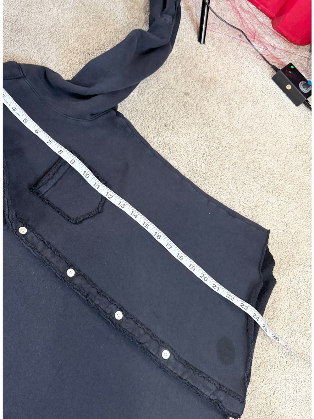 Frank & Eileen LabEileenTf Tee Lab Relaxed Fit Jersey Knit Button Front Black S - Picture 11 of 13